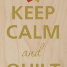 Keep Calm & Quilt On Star Stitched - Plywood Wood Print Poster Wall Art