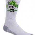 "The War Partners" Cute Panda w/ Turtle Helmet & Squirrel Gun - Crew Socks Pair