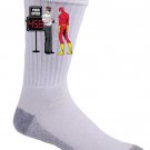 "Speed Trap" Funny Parody Super Hero Getting Speeding Ticket - Crew Socks Pair