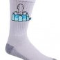 "Part-Time JOB Ice Cube Manufacturer" Parody Super Hero Comic - Crew Socks Pair