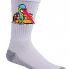"Part-Time JOB Road Construction" Parody Super Hero Fix Road - Crew Socks Pair