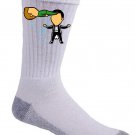 "Part-Time JOB Magic Show" Parody Super Hero w/ Magician - Crew Socks Pair