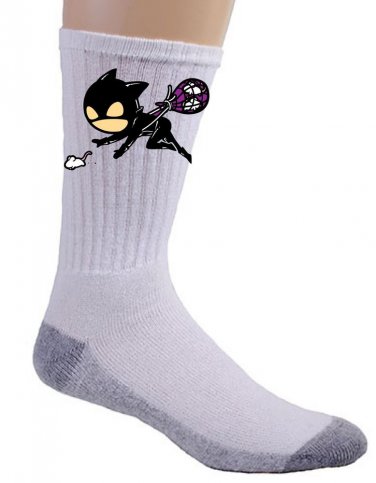 "Part-Time JOB Rat Catcher" Parody Super Hero Catching Mice - Crew Socks Pair