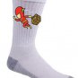 "Part-Time JOB Pizza Shop" Parody Super Hero Deliver Pizza - Crew Socks Pair