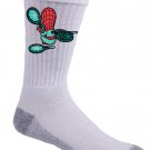 "Part-Time JOB Sport Shop" Parody Super Hero Tennis Racquets - Crew Socks Pair