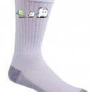 "Bad Friend" Teeth & Lollipop Funny Parody Logo - Crew Socks Pair