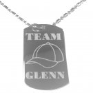 Military Dog Tag Metal Chain Necklace - Team Glenn Baseball Hat Zombie TV Show