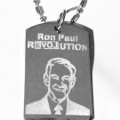 Military Dog Tag Metal Chain Necklace - Ron Paul Revolution USA Politics GOP