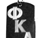 Military Dog Tag Metal Chain Necklace - Sorority House Greek Omega Kappa Alpha