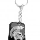 Ancient Greece Greek Warrior Spartan Helmet Logo - Metal Ring Key Chain Keychain