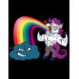 "Unicorn Rainbow Puke" w/ Smiling Cloud - FITS iPhone 4 4s Plastic Snap On Case
