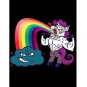 "Unicorn Rainbow Puke" w/ Smiling Cloud - FITS iPhone 4 4s Plastic Snap On Case