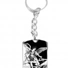 Christian Arch Angel Prayer to St Michael 2-Side - Metal Ring Key Chain Keychain