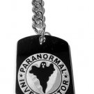 Paranormal Ghost PI Investigator Seal Logo - Metal Ring Key Chain Keychain