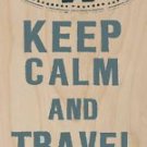 Keep Calm & Travel On Air Jet Plane - Plywood Wood Print Poster Wall Art