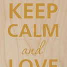 Keep Calm & Love Me Cupids w/ Heart - Plywood Wood Print Poster Wall Art