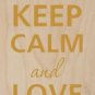 Keep Calm & Love Me Cupids w/ Heart - Plywood Wood Print Poster Wall Art
