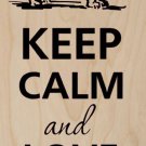 Keep Calm & Love Dogs Small Puppy - Plywood Wood Print Poster Wall Art