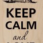Keep Calm & Love Dogs Small Puppy - Plywood Wood Print Poster Wall Art