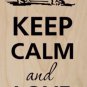 Keep Calm & Love Dogs Small Puppy - Plywood Wood Print Poster Wall Art
