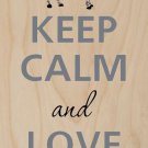 Keep Calm & Love Zebras - Plywood Wood Print Poster Wall Art