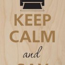 Keep Calm & Say Cheese Polaroid Camera - Plywood Wood Print Poster Wall Art
