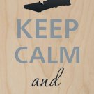 Keep Calm & Run On Treadmill - Plywood Wood Print Poster Wall Art