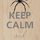 Keep Calm & Love Spiders - Plywood Wood Print Poster Wall Art