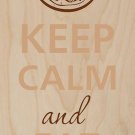 Keep Calm & Eat Pizza - Plywood Wood Print Poster Wall Art