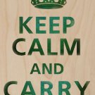 Keep Calm and Carry On Weathered - Plywood Wood Print Poster Wall Art