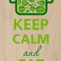 Keep Calm and Eat Veggies Dark Green - Plywood Wood Print Poster Wall Art