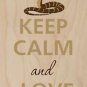 Keep Calm and Love Snakes King Cobra - Plywood Wood Print Poster Wall Art
