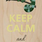 Keep Calm and Love Chameleons - Plywood Wood Print Poster Wall Art