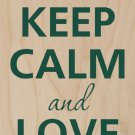 Keep Calm and Love Pigs Silhouette - Plywood Wood Print Poster Wall Art