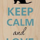 Keep Calm and Love Dogs w/ Crown - Plywood Wood Print Poster Wall Art