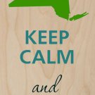 Keep Calm and Love New York - Plywood Wood Print Poster Wall Art