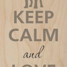 Keep Calm and Love Dogs Boxer - Plywood Wood Print Poster Wall Art