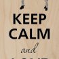 Keep Calm and Love Zebras Striped Black - Plywood Wood Print Poster Wall Art