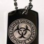 Zombie Outbreak Response Team Biohazard Logo  - Dog Tag w/ Metal Chain Necklace