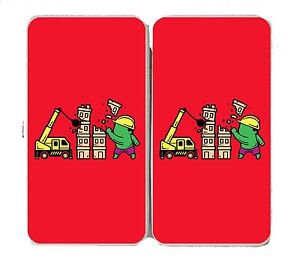 "Part-Time JOB Construction" Comic Parody - Womens Taiga Hinge Wallet Clutch