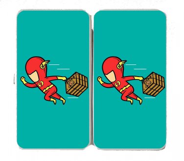 "Part-Time JOB Pizza Shop" Funny Comic Parody - Womens Taiga Hinge Wallet Clutch