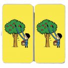 "Part-Time JOB Apple Farm" Funny Comic Parody - Womens Taiga Hinge Wallet Clutch