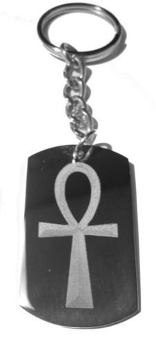 Classic Ankh Egyptian Egypt Cross Logo Symbols - Metal Ring Key Chain Keychain
