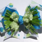 Boutique Baby Bow ~Blues and Greens~