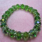 Faceted acrylic beads stretch bracelet
