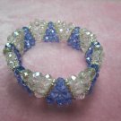 Faceted acrylic beads stretch bracelet