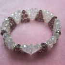 Faceted acrylic beads stretch bracelet