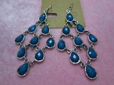 Faceted acrylic beads earrings