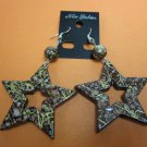 Plastic star earrings