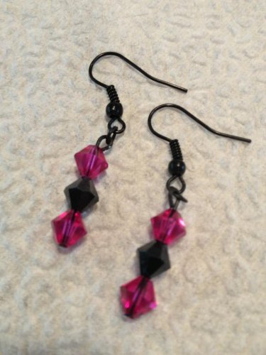 Pink & Black Earrings